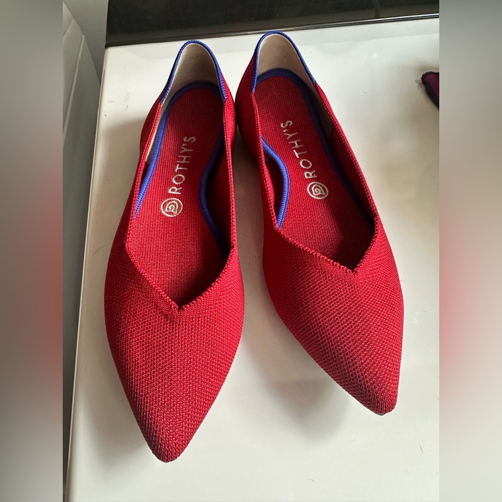 Rothy’s red point flats size 9.5